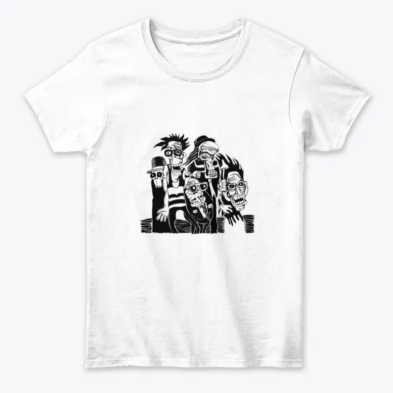 Craze Uk | Strange Skull Gang B&W Tees