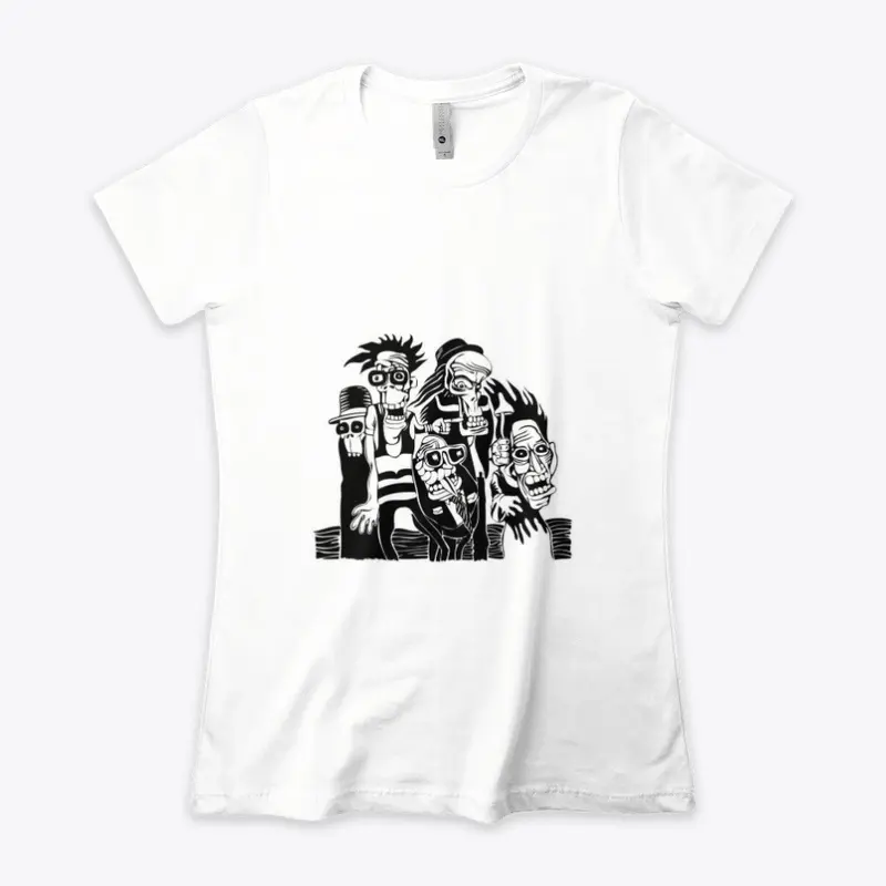 Craze Uk | Strange Skull Gang B&W Tees